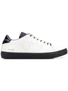 LEATHER CROWN LEATHER CROWN LACE-UP SNEAKERS - WHITE