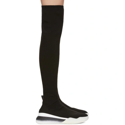 Stella Mccartney Loop Knee-high Sock Trainers In Black