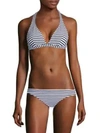 SHOSHANNA Marine Stripe Halter Bikini Top