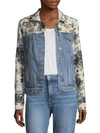 PAIGE Harrison Floral & Denim Jacket