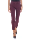 Dondup Cotton Stretch Perfect Trousers In Aubergine