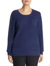 SAKS FIFTH AVENUE, PLUS SIZE Plus Crewneck Cashmere Knitted Sweater