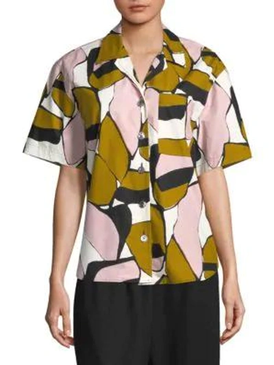 Marc Jacobs Oversized Abstract-print Camp Shirt, Pink Pattern In Pink Multi