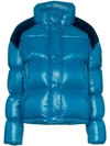 MONCLER CHOUETTE FEATHER DOWN AND VELVET PUFFER JACKET