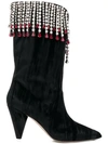 ATTICO CRYSTAL EMBELLISHED BOOTS