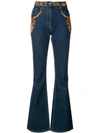 ETRO ETRO EMBROIDED FLARED JEANS - BLUE