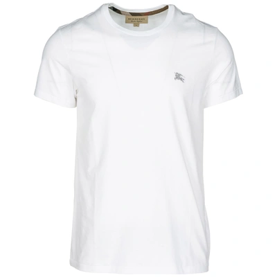 Burberry Men's Short Sleeve T-shirt Crew Neckline Jumper In White