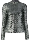 ALEXIS ALEXIS SEQUIN EMBELLISHED TOP - SILVER