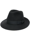 Borsalino Fedora Mit Dekorativem Ripsband In 0461 Nero