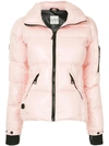 Sam Freestyle Short Down Puffer Coat In Pink