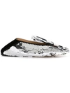 SERGIO ROSSI SERGIO ROSSI SR1 EMBELLISHED LOAFERS - SILVER