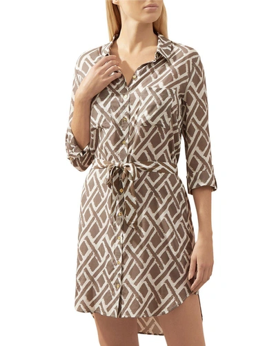 Heidi Klein Cote D'azur Relaxed Coverup Shirtdress In Multi