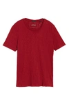 Atm Anthony Thomas Melillo Slub Jersey Crewneck T-shirt In Red