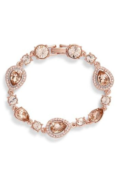Givenchy Crystal Flex Bracelet In Silk/ Rose Gold