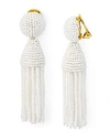 OSCAR DE LA RENTA Short Tassel Clip-On Earrings,0J102