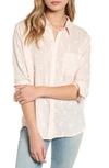 Rails Charli Pineapples Linen-blend Button-front Shirt In White Pineapples