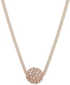 GIVENCHY CRYSTAL FIREBALL PENDANT NECKLACE 16" + 2" EXTENDER
