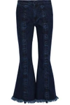 MARQUES' ALMEIDA FRAYED MID-RISE FLARED JEANS,3074457345619608163