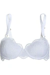 STELLA MCCARTNEY Broderie anglaise-trimmed voile contour bra,3074457345619228228