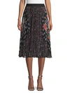 REBECCA TAYLOR Floral Pleated Skirt,0400099343829