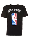 Marcelo Burlon County Of Milan X Nba Print Ribbed Neck T-shirt In Nero