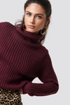 RUT & CIRCLE Tinelle rollneck knit Red