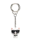 KARL LAGERFELD KARL LAGERFELD IKONIK CHOUPETTE钥匙扣 - 白色