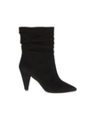 THE SELLER BLACK SUEDE BOOTS,S8149 CAMOSCIO NERO