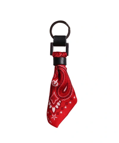 Amiri Bandana Silk Key Chain In Rosso