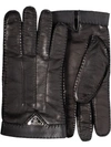Prada Stitch Detail Gloves In Black