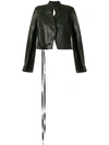 ANN DEMEULEMEESTER CROPPED BIKER JACKET