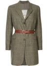 GIULIVA HERITAGE COLLECTION checked belted blazer