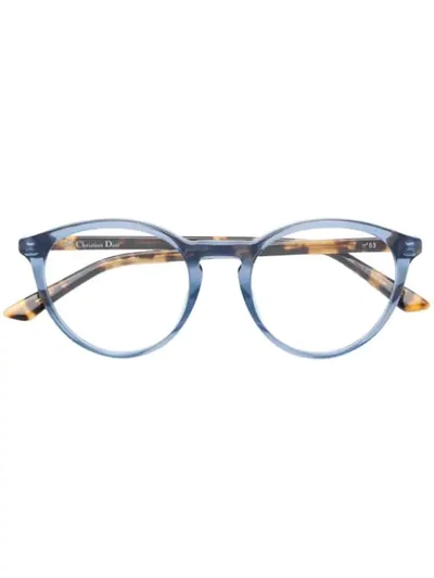 Dior Eyewear Montaigne 53 Glasses - 蓝色 In Blue