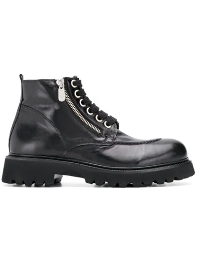 Rocco P . Zipped Ankle Boots - 黑色 In Black