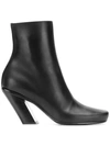 ANN DEMEULEMEESTER BLOCK HEEL ANKLE BOOTS