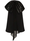 GIVENCHY BOW DETAIL PLEAT SILK DRESS