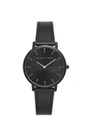 REBECCA MINKOFF Major Black Tone Black Strap Watch, 35 mm