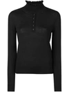 CARVEN KNIT BUTTONED TOP