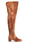 GIANVITO ROSSI GIANVITO ROSSI WOMAN ROLLING MID SUEDE THIGH BOOTS LIGHT BROWN,3074457345619562061