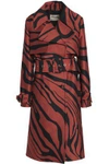 dressing gownRTO CAVALLI ZEBRA-PRINT COTTON AND SILK-BLEND TRENCH COAT,3074457345619294281