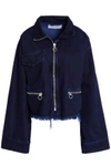 MARQUES' ALMEIDA WOMAN FRAYED DENIM JACKET DARK DENIM,GB 4146401444686265