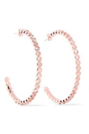 LUV AJ WOMAN ROSE GOLD-TONE QUARTZ HOOP EARRINGS ROSE GOLD,GB 7668287966245963