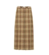 GUCCI CHECKED WOOL SKIRT,P00343043