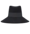 Saint Laurent Nina Rabbit-felt Hat In Black