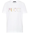 EMILIO PUCCI Logo-printed cotton T-shirt,P00364380