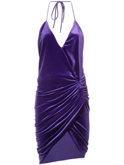 Alexandre Vauthier Ruched Mini Dress In Purple