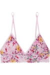 HANKY PANKY BLANCHEFLEUR FLORAL-PRINT STRETCH-LACE SOFT-CUP TRIANGLE BRA
