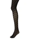 EMILIO CAVALLINI Diamond Knit Tights,0400099410212