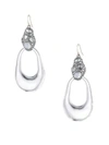 ALEXIS BITTAR Vanitas Swarovski Crystal Stone Cluster Hoop Drop Earrings