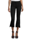 Mother The Insider Crop Distressed High-rise Flared Jeans In Not Guilty